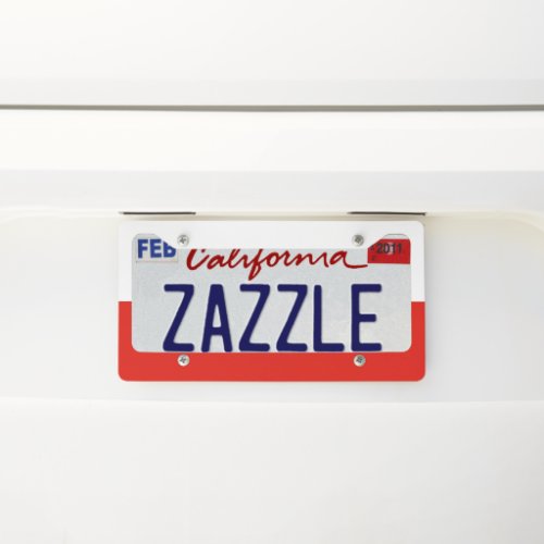 Poland flag license plate frame