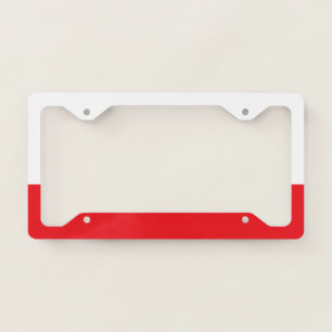 Poland flag license plate frame