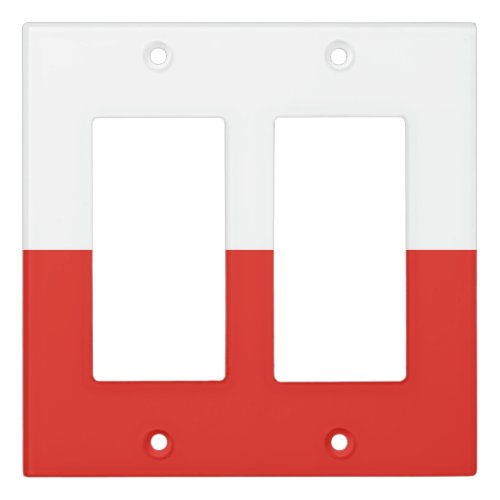 Poland flag light switch cover