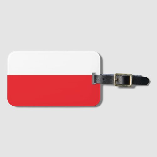 Poland flag luggage tag