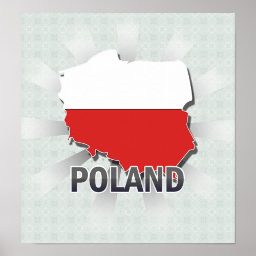 Poland Flag Map 20 Poster
