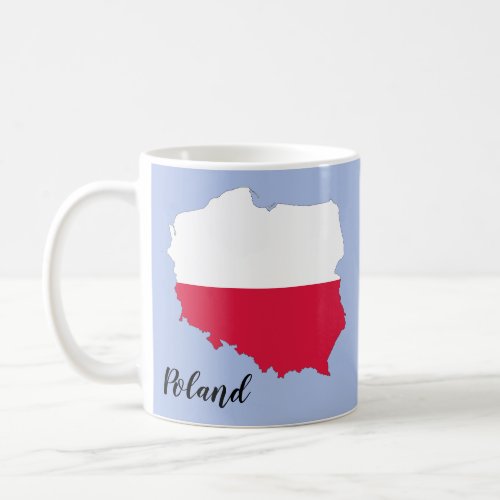 Poland Flag Map Coffee Mug
