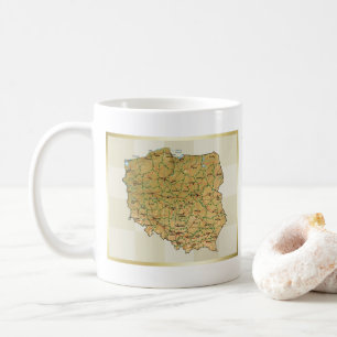 Poland Flag + Map Mug