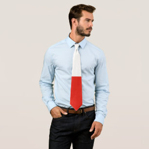 Poland flag neck tie