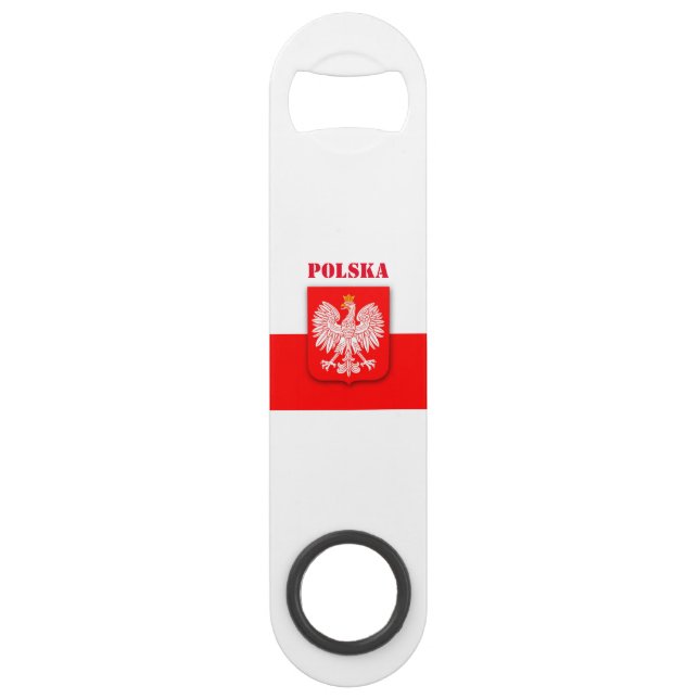 Poland Flag Patriotic Soccer Polska Bar Key (Front)