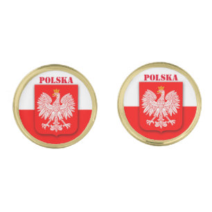 Poland Flag Patriotic Soccer Polska Cufflinks