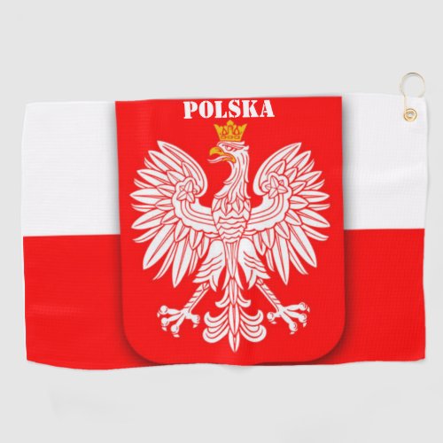 Poland Flag Patriotic Soccer Polska Golf Towel