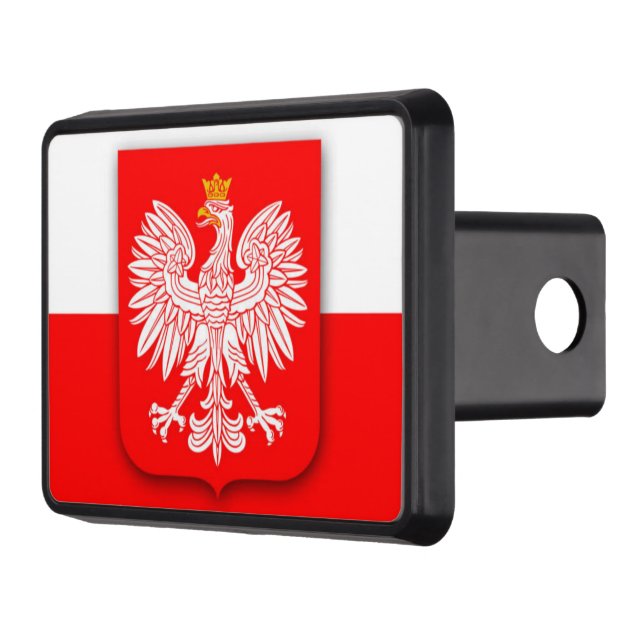Poland Flag Patriotic Soccer Polska Hitch Cover (Left)
