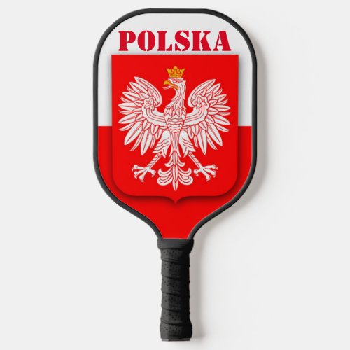 Poland Flag Patriotic Soccer Polska Pickleball Paddle