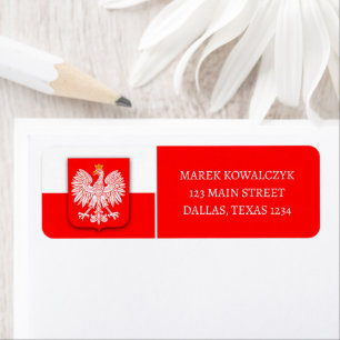 Poland Flag Patriotic Soccer Polska Return Address Label
