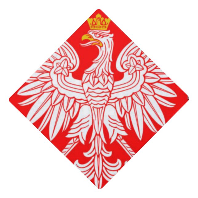 Poland Flag Patriotic Soccer Polska Travel Europe Graduation Cap Topper (Front)