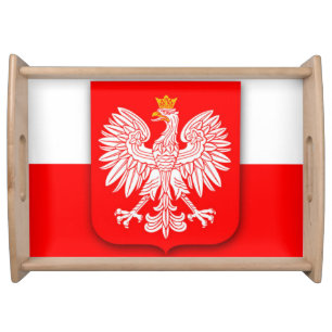 Poland Flag Patriotic Soccer Polska Travel Europe Serving Tray