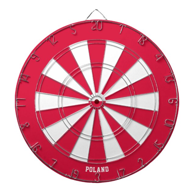 Poland Flag Patriot's Bullseye Dart Board (Front)