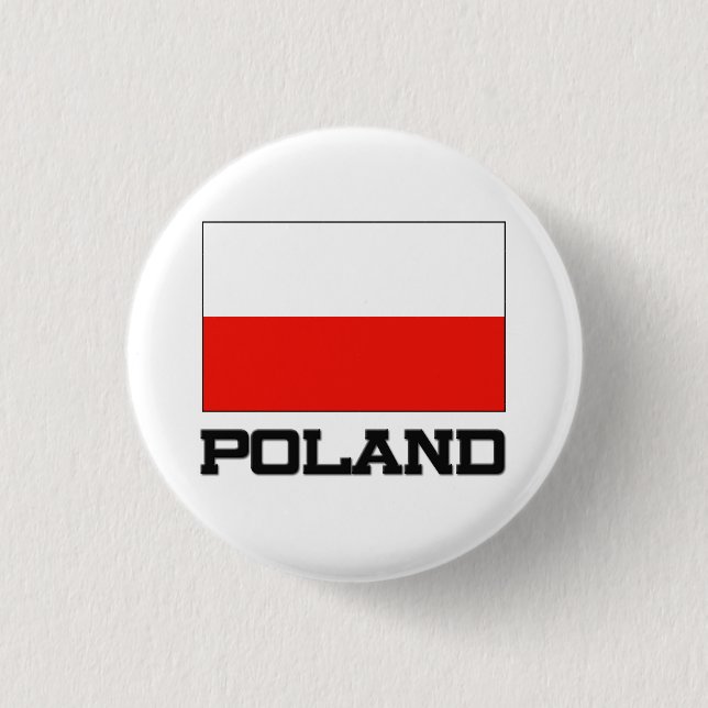 Poland Flag Pinback Button (Front)