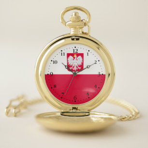 Poland Flag Pocket Watch