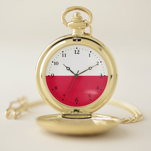 Poland Flag Pocket Watch (Inside)