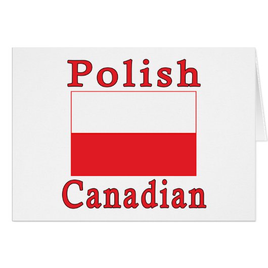 Poland Flag Polish Canadian Cards (Front Horizontal)