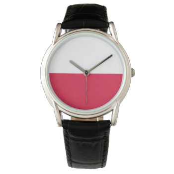 Poland Flag Polish Patriotic Watch by YLGraphics at Zazzle