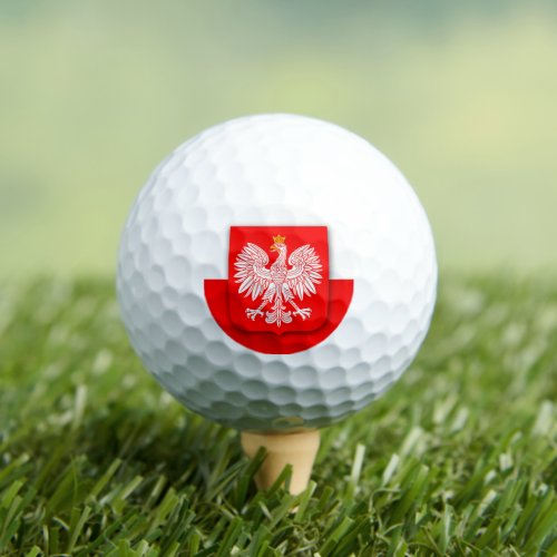 Poland Flag Polska Polish Golfer Travel Europe Golf Balls