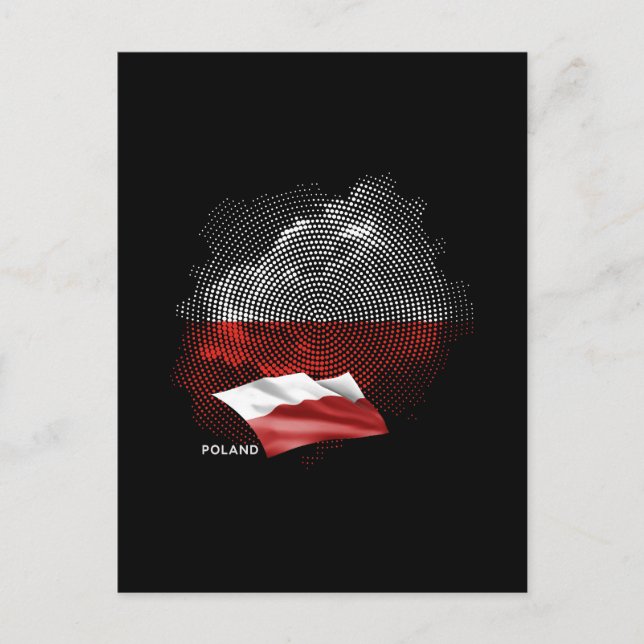 Poland flag postcard (Front)