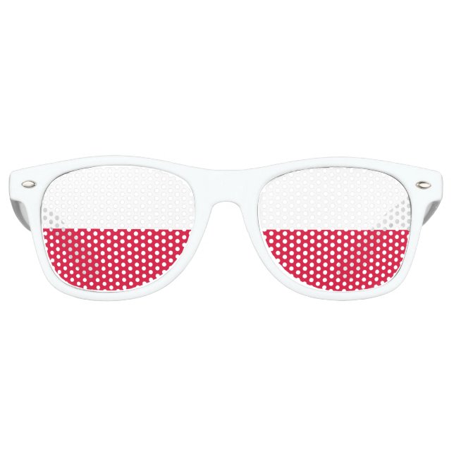 Poland Flag Retro Sunglasses (Front)