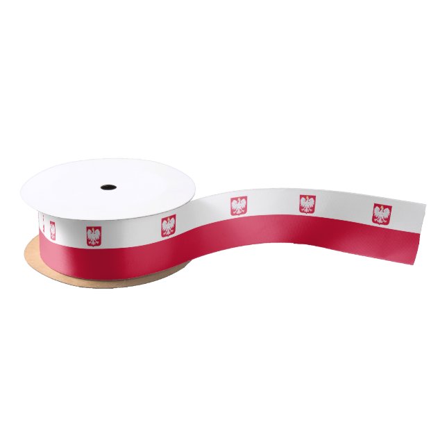 Poland Flag Satin Ribbon (Spool)