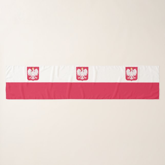 Poland Flag Scarf (Front (Horizontal))