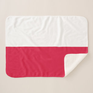 Poland Flag Sherpa Blanket
