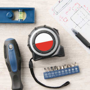 Poland flag tape measure