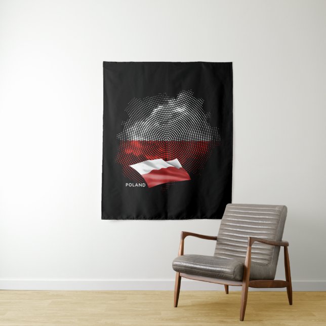 Poland flag tapestry (In Situ)