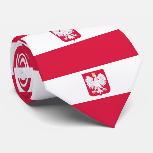Poland flag tie (Rolled)