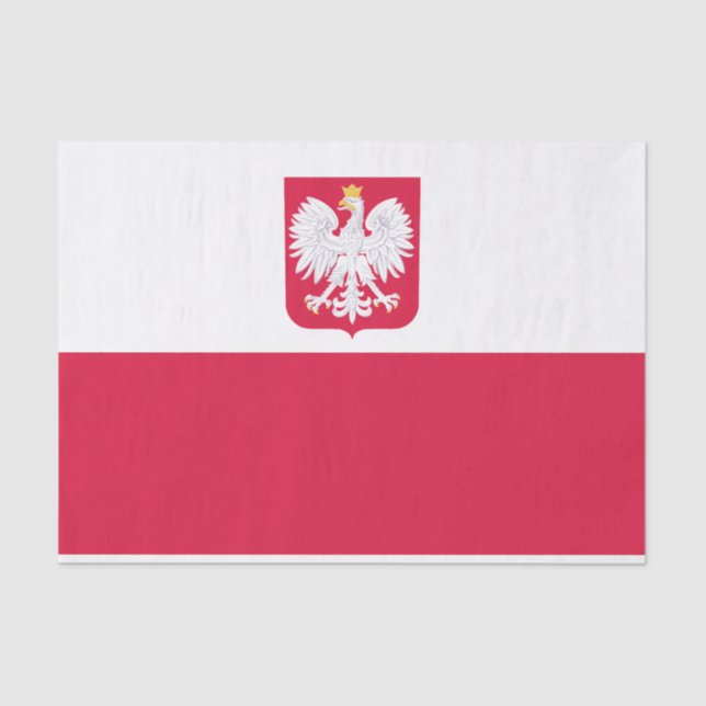 Poland Flag Tissue Paper (Front)