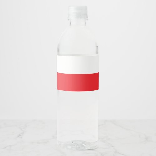 Poland flag water bottle label