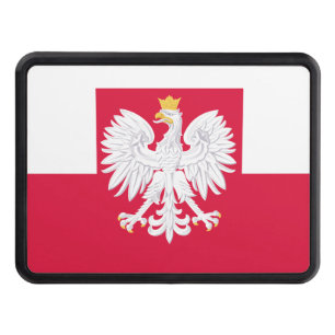 Poland flag (with coat of arms) hitch cover
