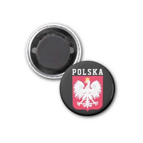 Poland flag with coat of arms magnet
