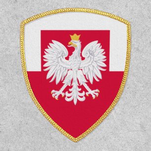 Poland flag (with coat of arms) patch