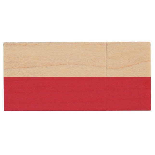 Poland Flag Wood Flash Drive (Front)