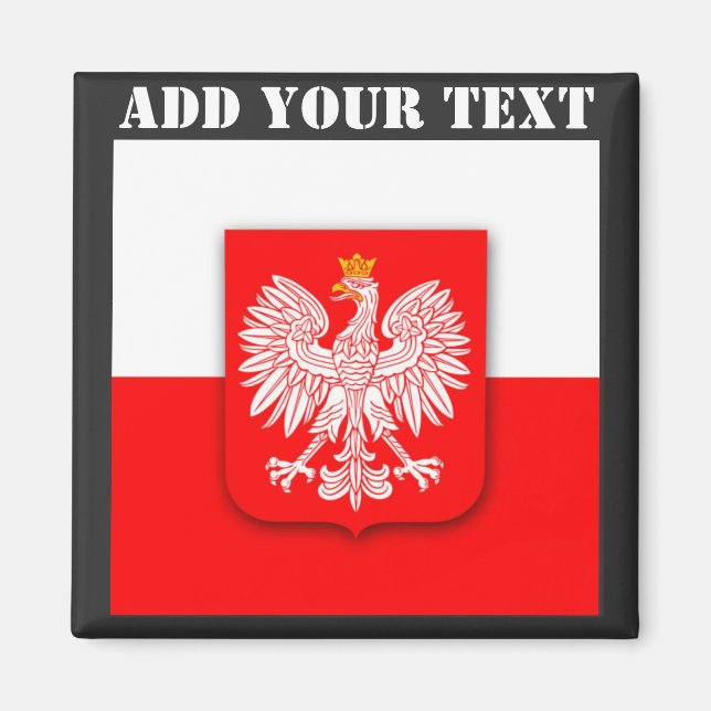 Poland Flag World Cup 2022 Football Soccer Magnet (Front)