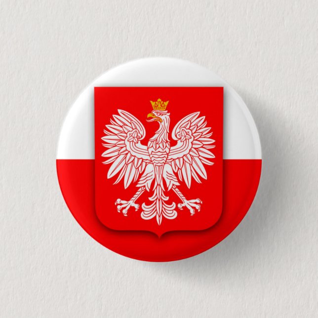 Poland Flag World Cup 2022 Football Soccer Polska Button (Front)