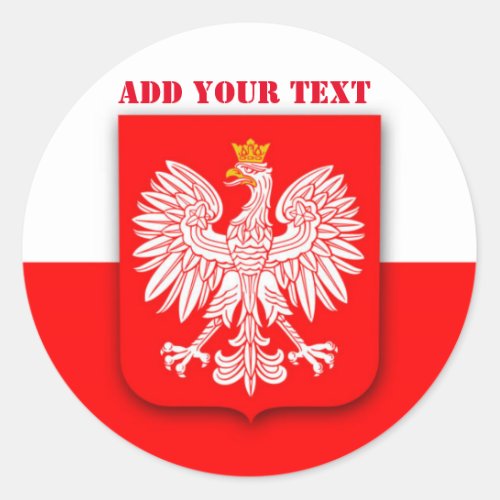 Poland Flag World Cup 2022 Football Soccer Polska Classic Round Sticker