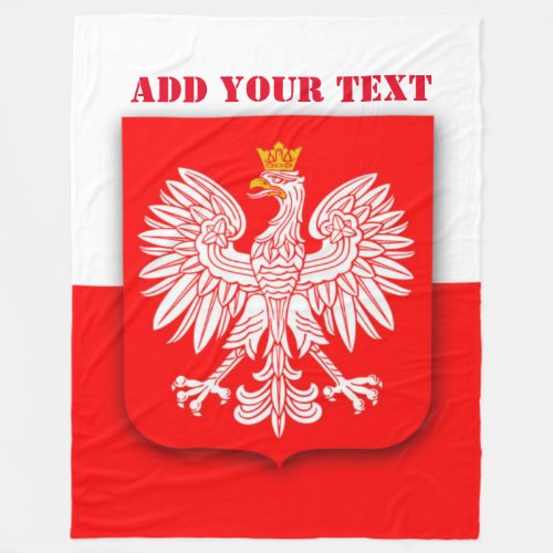 Poland Flag World Cup 2022 Football Soccer Polska  Fleece Blanket