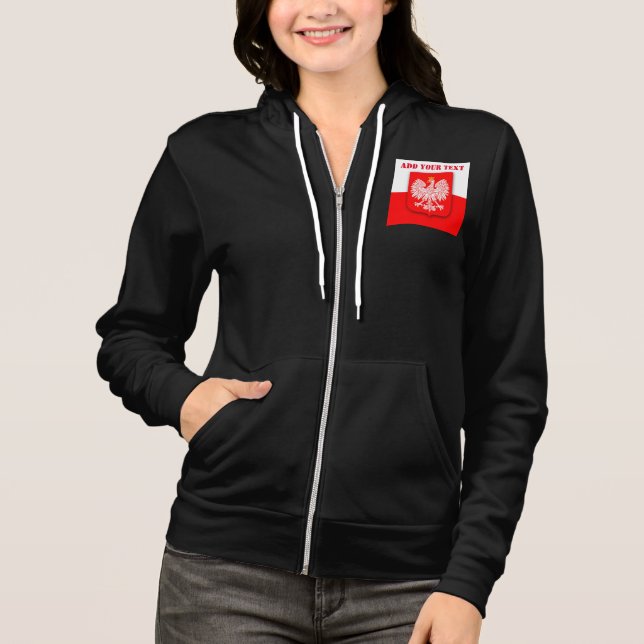 Poland Flag World Cup 2022 Football Soccer Polska Hoodie (Front)