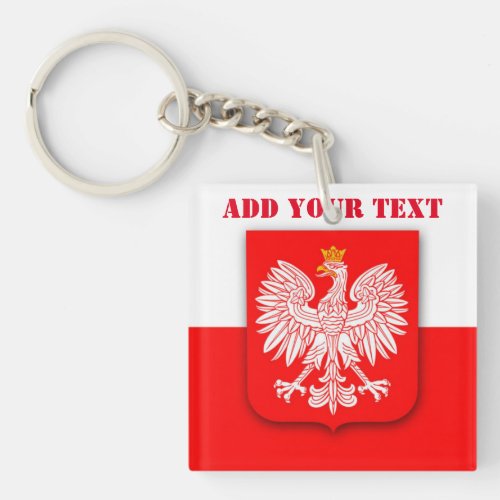 Poland Flag World Cup 2022 Football Soccer Polska Keychain