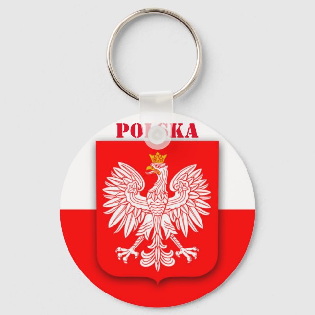 Poland Flag World Cup 2022 Football Soccer Polska  Keychain (Front)