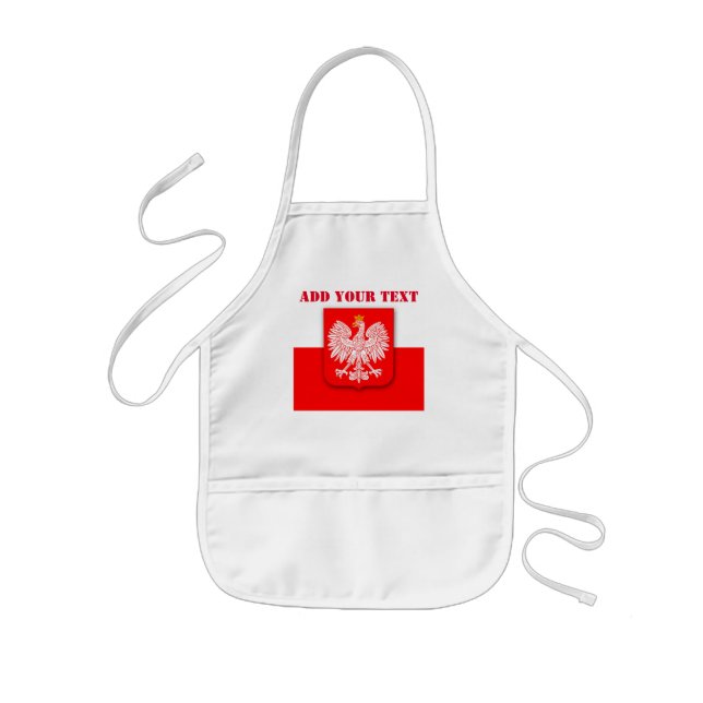 Poland Flag World Cup 2022 Football Soccer Polska Kids' Apron (Front)