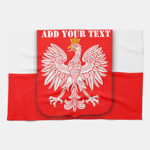 Poland Flag World Cup 2022 Football Soccer Polska  Kitchen Towel