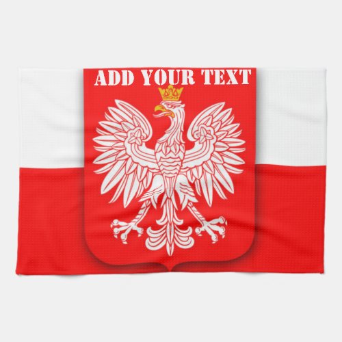 Poland Flag World Cup 2022 Football Soccer Polska  Kitchen Towel