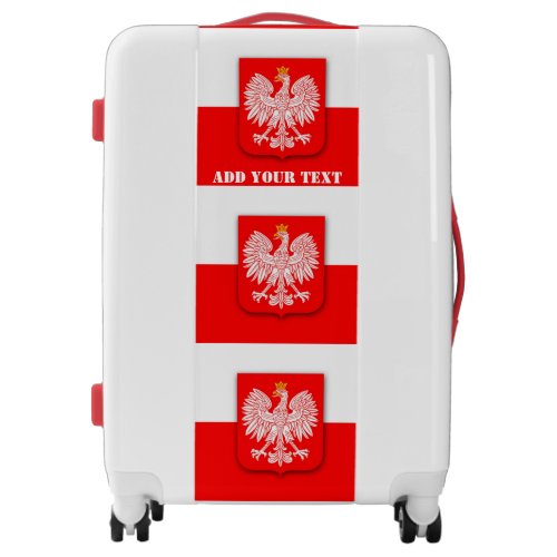 Poland Flag World Cup 2022 Football Soccer Polska Luggage