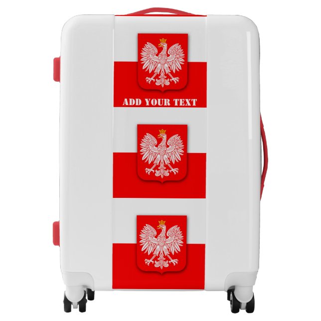 Poland Flag World Cup 2022 Football Soccer Polska Luggage (Front)