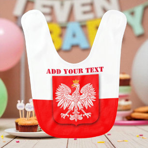 Poland Flag World Cup 2026 Football Soccer Polska  Baby Bib